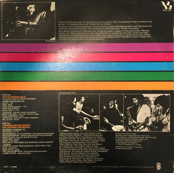 The Ted Vining Trio, Bob Barnard, The Alan Lee Quintet* : Moomba Jazz '76 Live From The Dallas Brooks Hall Vol. 1 (LP, Club)