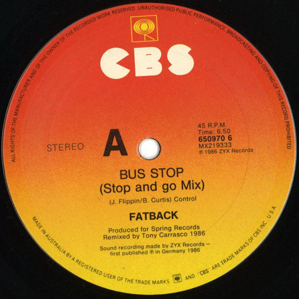 Fatback* : Bus Stop (12")