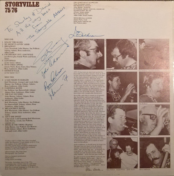 The Storyville All-stars : Storyville '75/76 (LP)