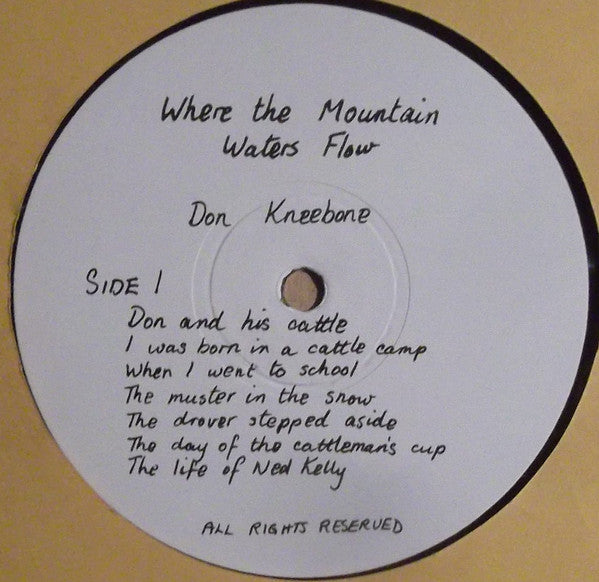 Don Kneebone : Where The Mountain Waters Flow (LP)
