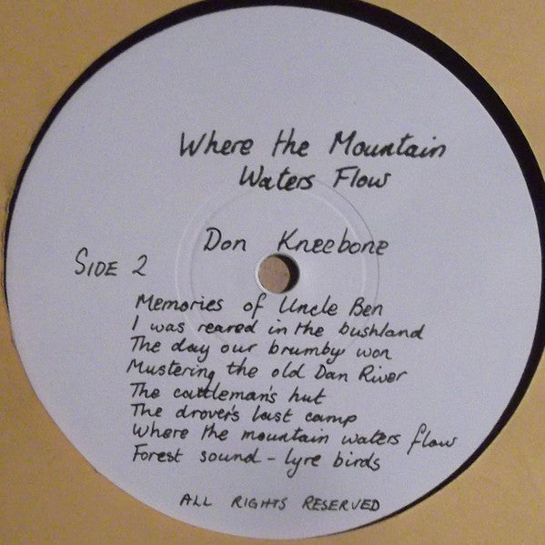 Don Kneebone : Where The Mountain Waters Flow (LP)