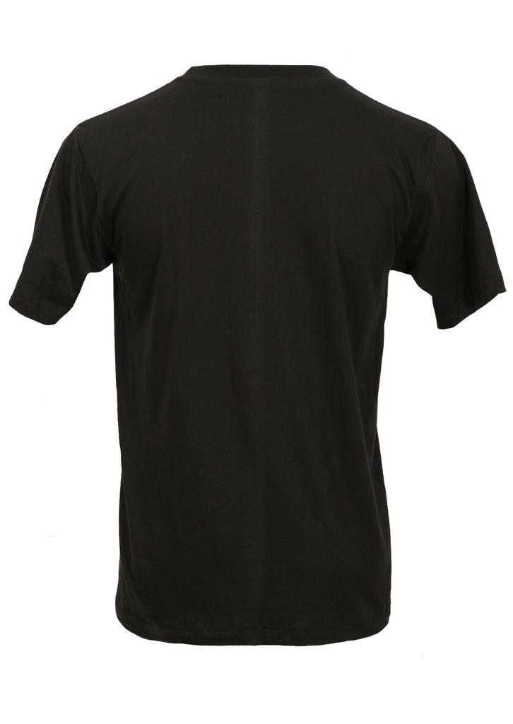 Black t-shirt with Rolling Stones tongue and lips logo back