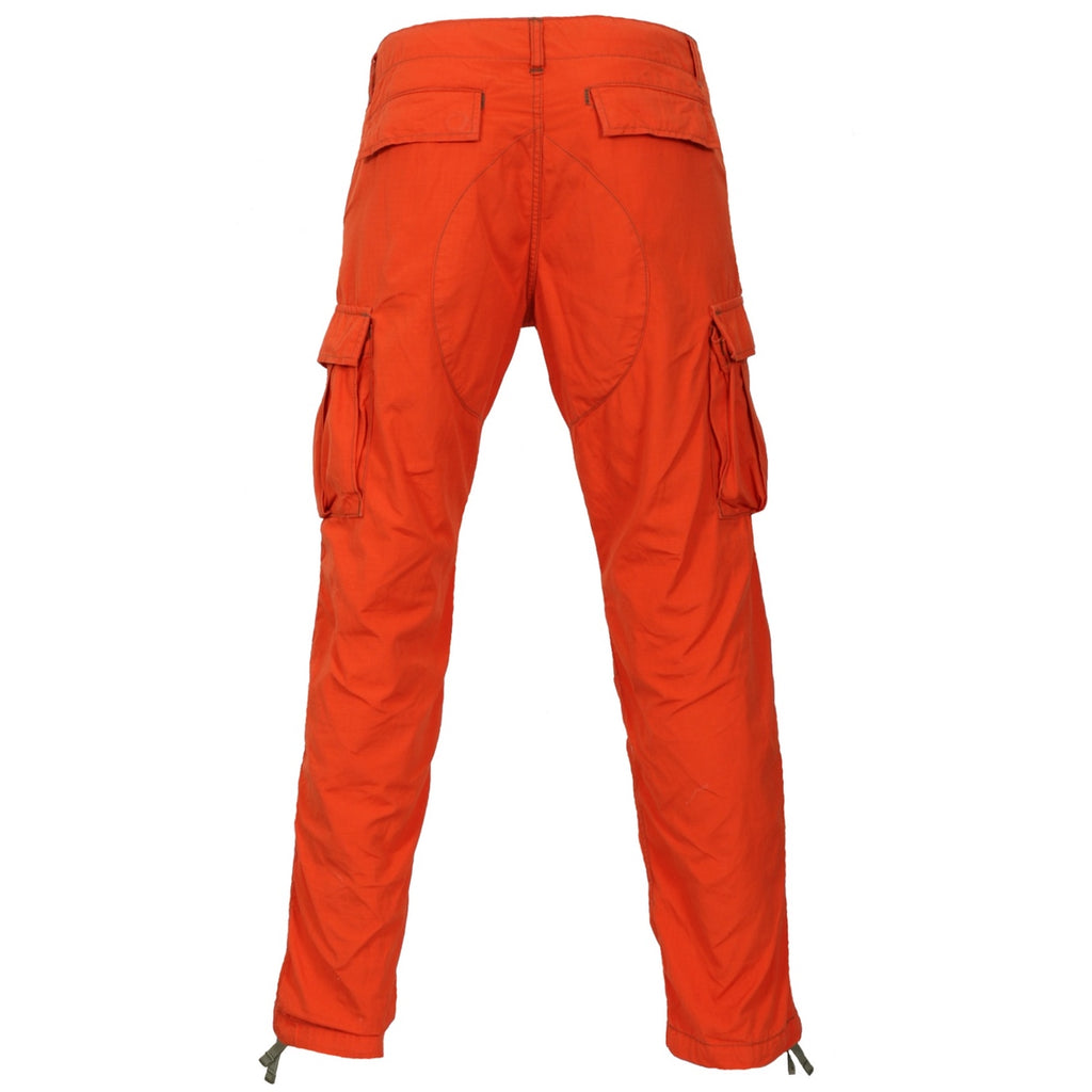 Molecule Men's orange lightweight cargo army pants back