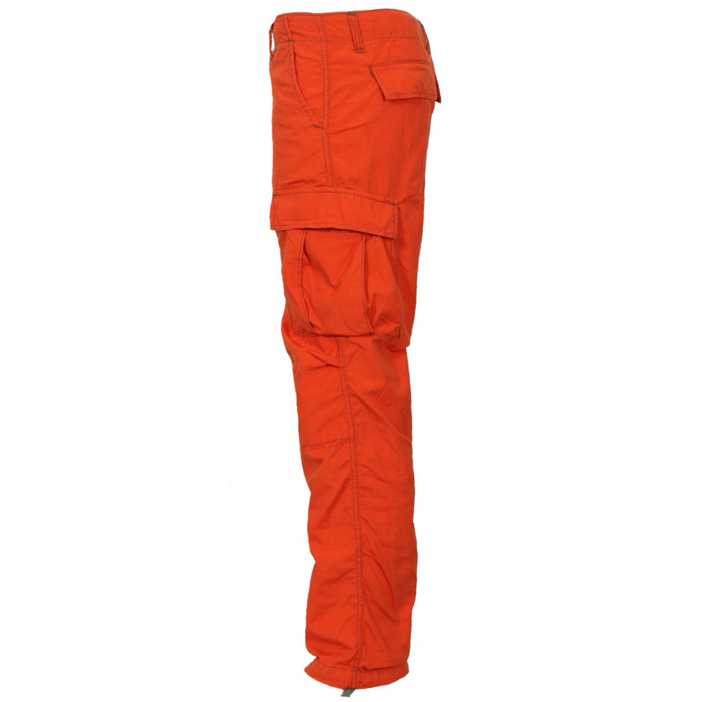 Molecule Men's orange lightweight cargo army pants side
