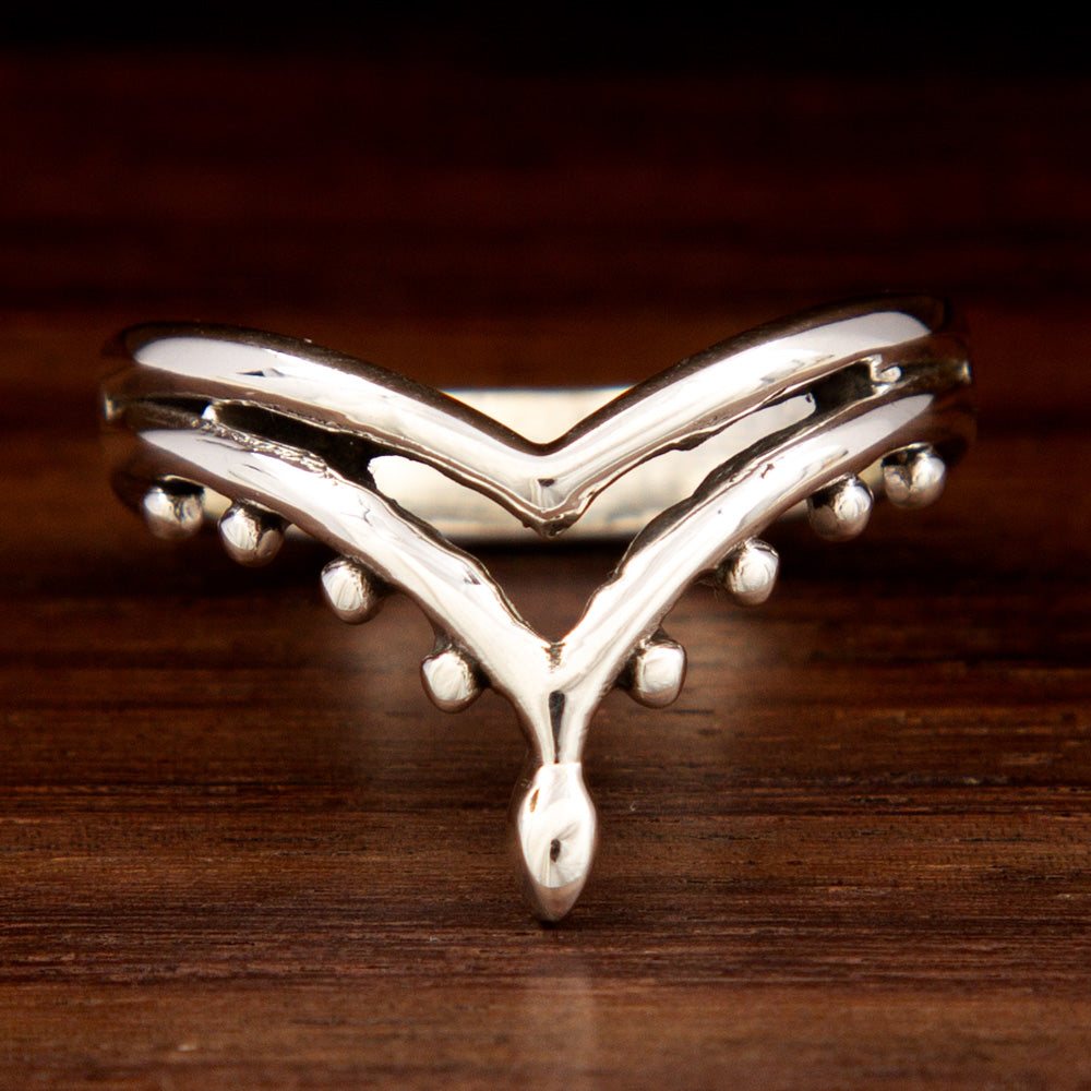 Silver Adorned Goddess Ring