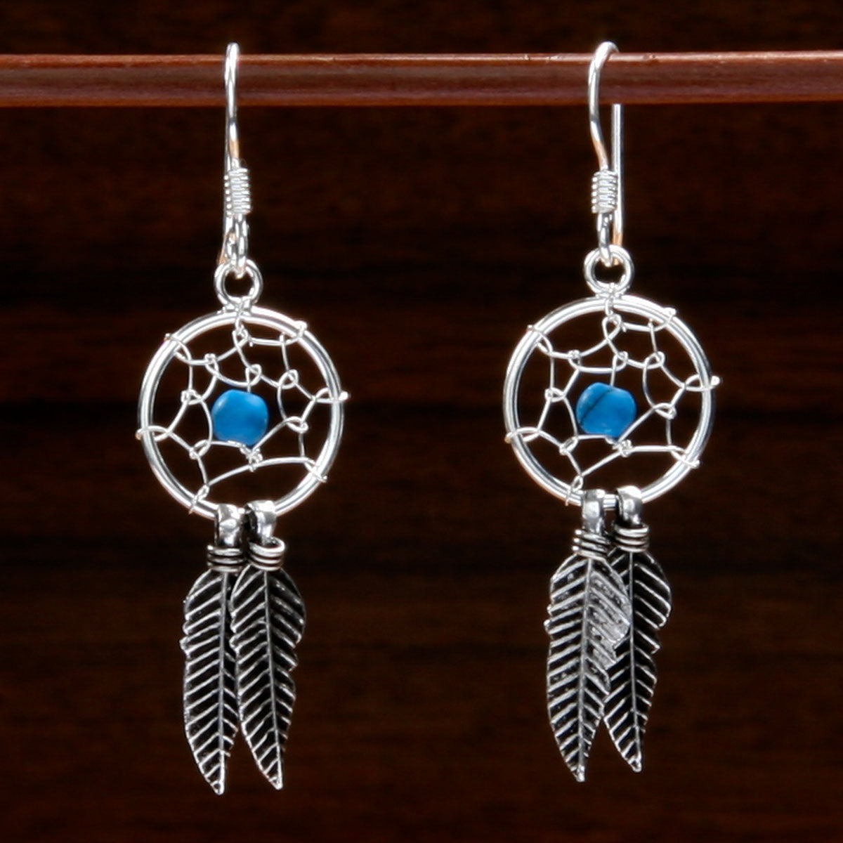 Turquoise dream shop catcher earrings