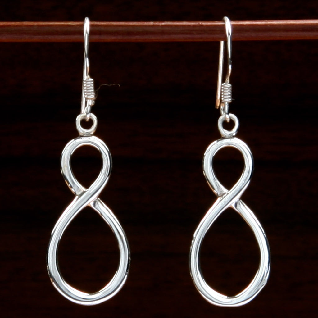 sterling silver infinity symbol pendant earrings