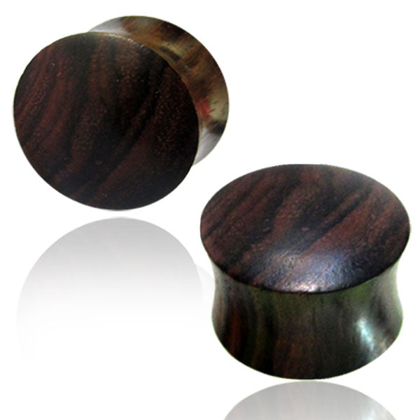 Two narra wood plugs on a white background