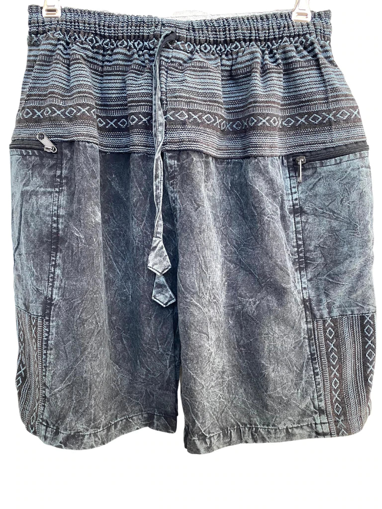Yak 'n Yeti Roberto 100% cotton hippie shorts in Grey colour